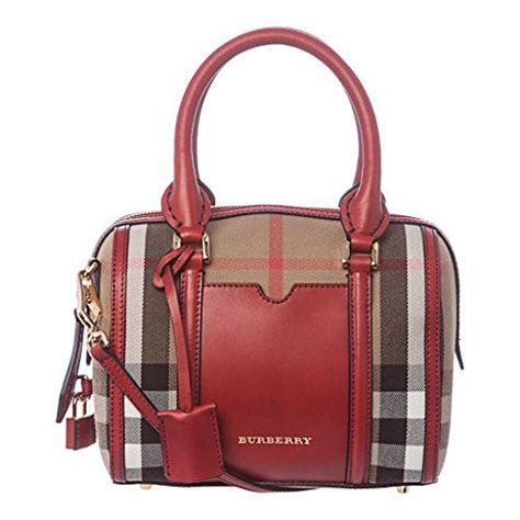 burberry small house check sartorial bowling bag|Burberry Women's Small House Check Sartorial Bowling Bag Red.